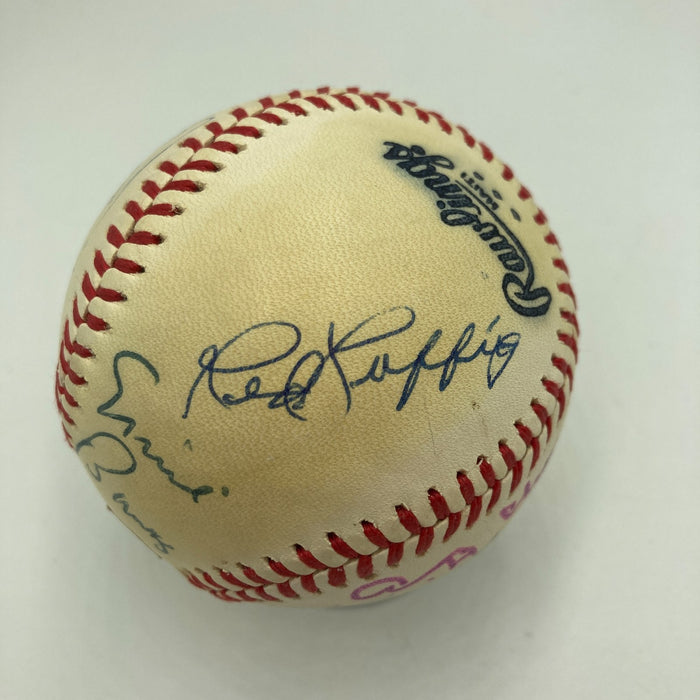 1970's HOF Multi Signed Baseball Red Ruffing Ernie Banks Earl Averill JSA