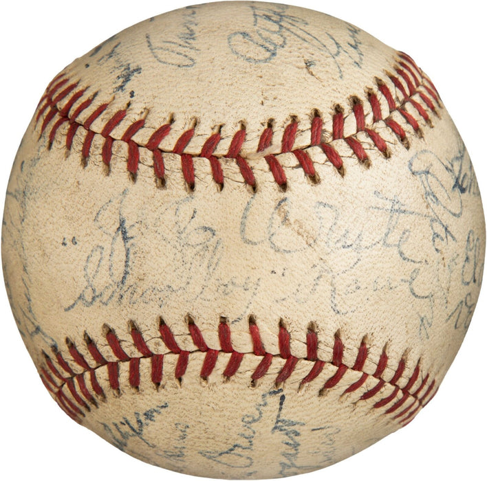 Historic 1935 Detroit Tigers World Series Champs Team Signed Baseball PSA DNA