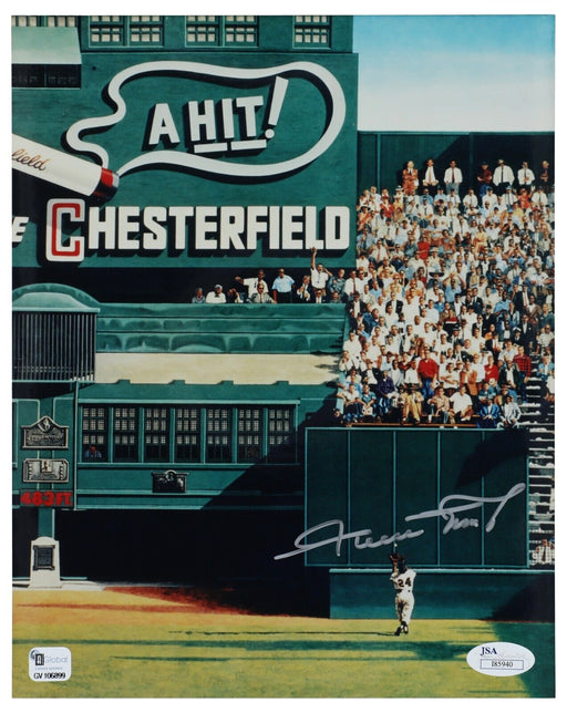 Willie Mays Signed "The Catch" 8x10 Photo 1954 World Series JSA COA