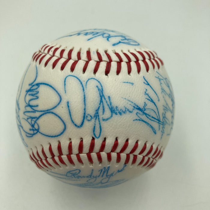 Vintage 1986 New York Mets World Series Champs Team Signed Baseball JSA COA