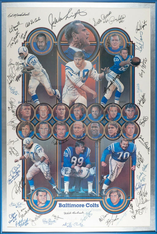 The Finest Baltimore Colts HOF Multi Signed Large 24x38 Photo Johnny Unitas JSA