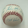 Beautiful Nolan Ryan Signed Heavily Inscribed Career STAT Baseball JSA COA