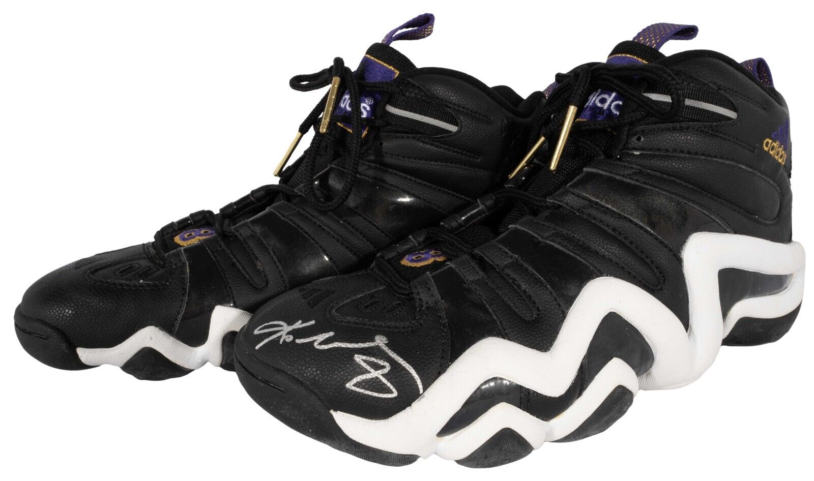 Kobe Bryant Signed 1997 Rookie Era Adidas Crazy 8 Game Model Sneakers Showpieces Sports