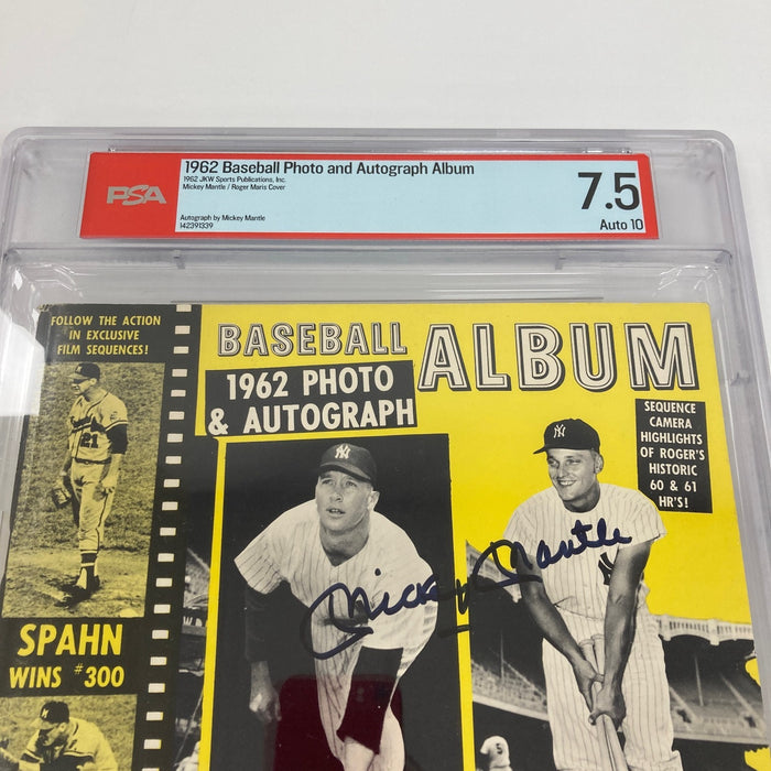 Mickey Mantle Signed 1962 Baseball Magazine Program PSA 10 GEM MINT Auto