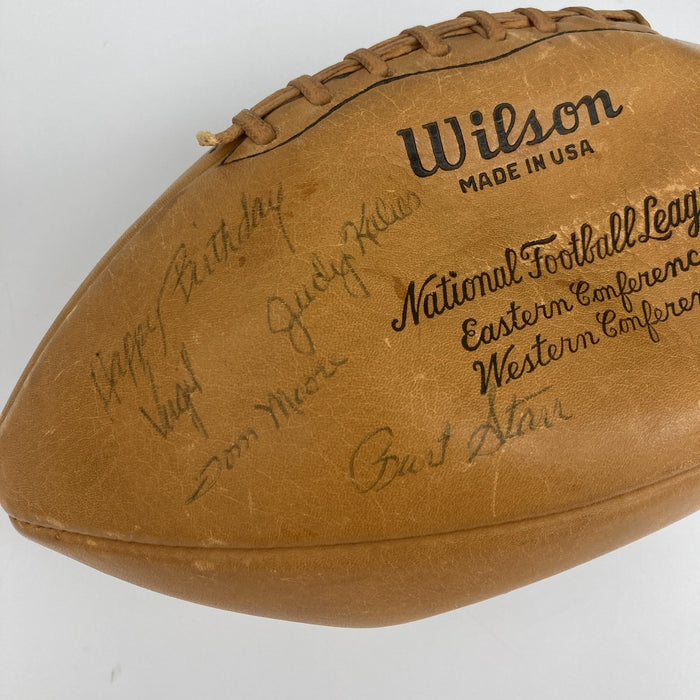 1962 Green Bay Packers NFL Champs Team Signed Football JSA COA