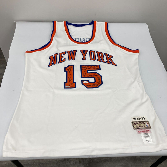 1972-1973 New York Knicks NBA Champs Team Signed Authentic Jersey JSA COA