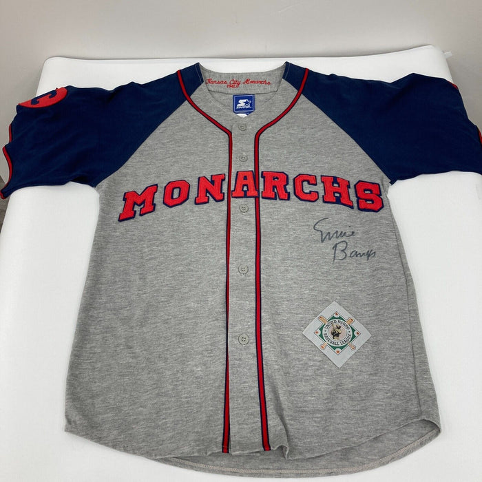 Rare Ernie Banks Signed Negro League Kansas City Monarchs Jersey JSA COA