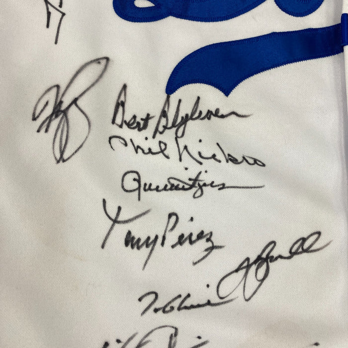 Beautiful Hall Of Fame Multi Signed Jackie Robinson Jersey 29 Signatures JSA COA