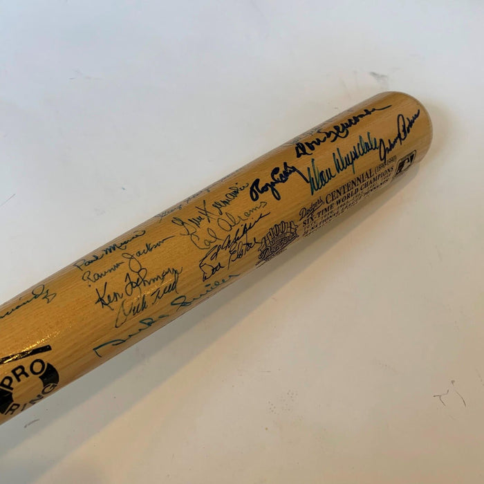 Incredible Brooklyn Dodgers Greats Signed Centennial Bat With 50+ Sigs JSA COA