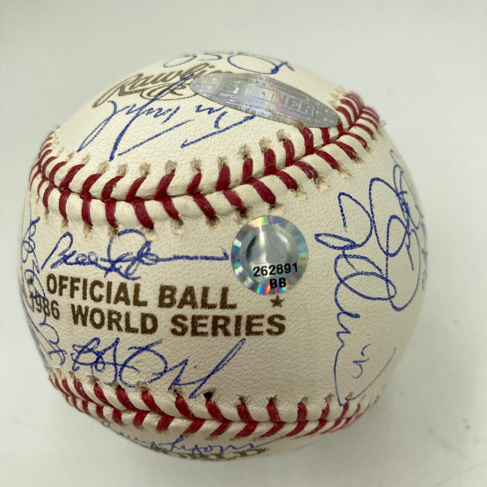 1986 New York Mets World Series Champs Team Signed W.S. Baseball Steiner & MLB