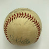 Warren Giles Earle Combs Frankie Frisch Hall Of Fame Multi Signed Baseball