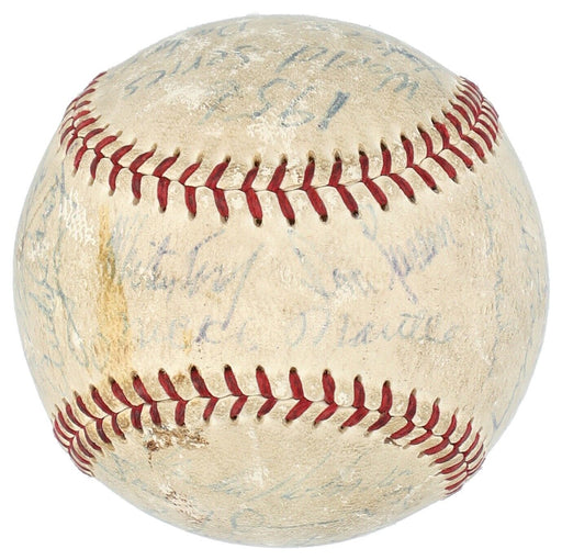 Jackie Robinson & Mickey Mantle Signed 1955 World Series Game Used Baseball PSA