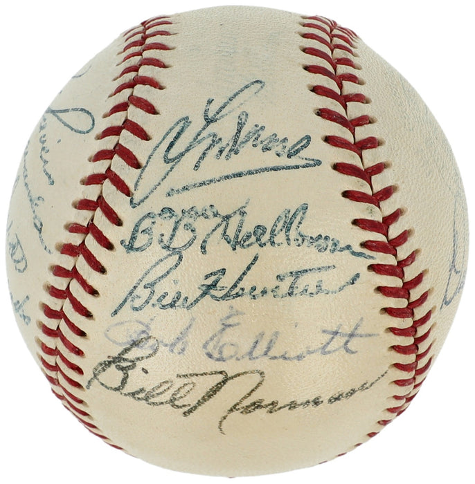 Satchel Paige 1953 St. Louis Browns Team Signed Baseball Beckett COA