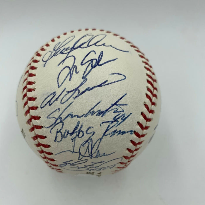 2002 Anaheim Angels World Series Champs Team Signed W.S. Baseball With JSA COA