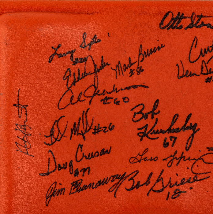 1972 Miami Dolphins Super Bowl Champs Team Signed Orange Bowl Seatback JSA COA