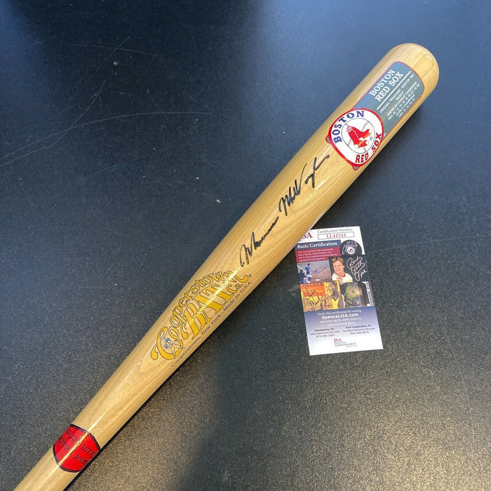 Maurice Samuel Mo Vaughn Full Name Signed Boston red Sox Cooperstown Bat JSA COA