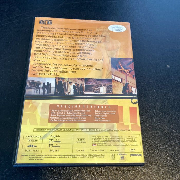 Sonny Chiba Signed Autographed Kill Bill DVD With JSA COA Movie Star