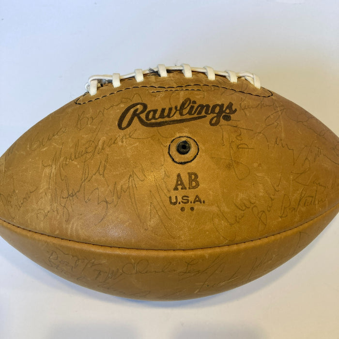 1973 Miami Dolphins Team Signed Vintage Rawlings Football 40+ Sigs JSA COA
