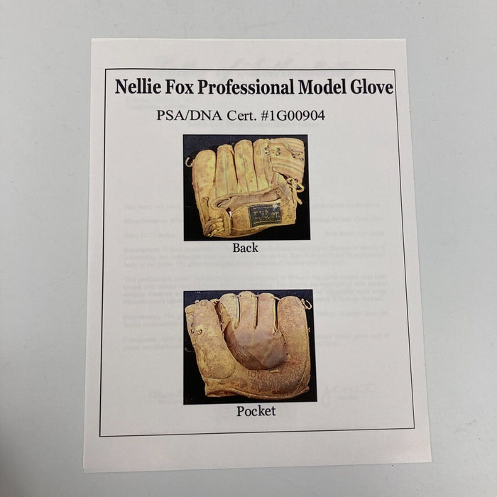 Nellie Foxx 1961 Game Used Baseball Glove PSA DNA COA RARE