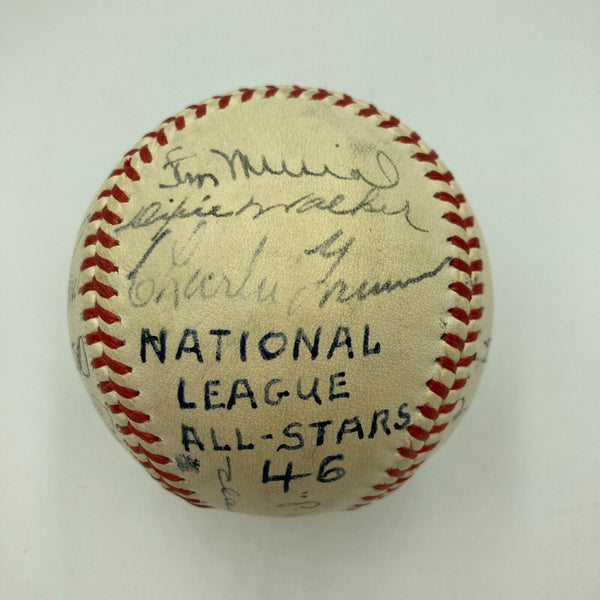 1946 All Star Game National League Team Signed Baseball Stan Musial JSA COA