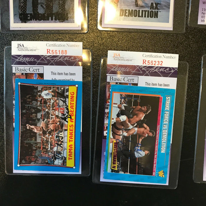Lot Of (15) Demolition Ax WWE Signed Autographed Wrestling Cards With JSA COA