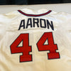 Hank Aaron Signed 1980's Rawlings Atlanta Braves Game Model Jersey JSA COA