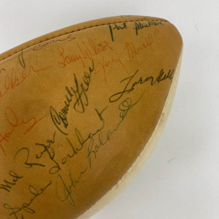 1966 NFL Pro Bowl Multi Signed Football 50 Sigs Johnny Unitas Bart Starr JSA COA