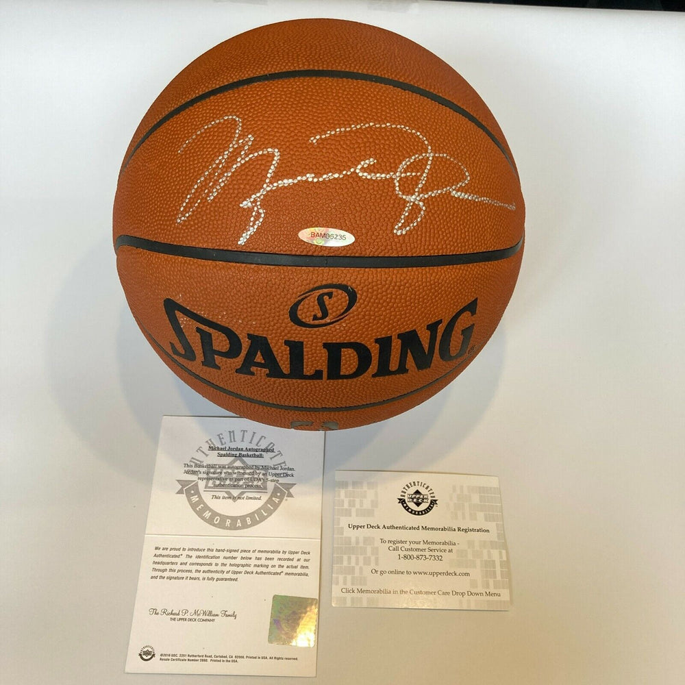 Michael Jordan Signed Spalding Official NBA Game Basketball UDA Upper Deck COA