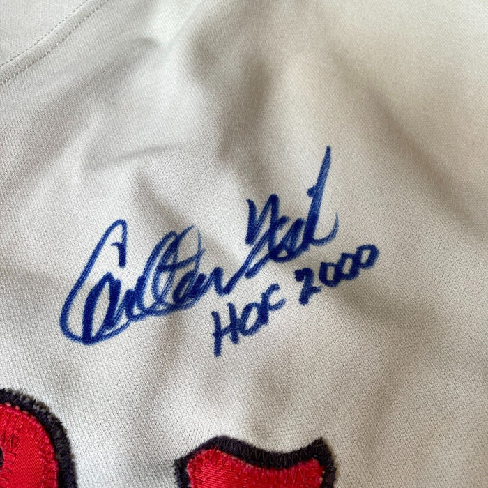 1975 Boston Red Sox AL Champs Team Signed Game Model Jersey Carl Yastrzemski JSA