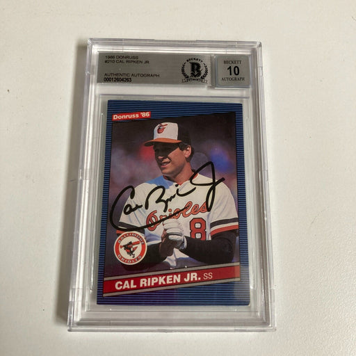 1986 Donruss Cal Ripken Jr. Signed Baseball Card Auto BGS