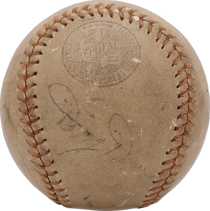 Honus Wagner Sweet Spot Signed Baseball With Paul Waner Dizzy Dean PSA DNA COA