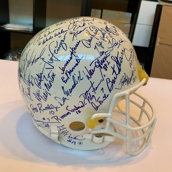 The Finest Quarterbacks Signed Helmet 68 Sigs Johnny Unitas Bart Starr PSA DNA