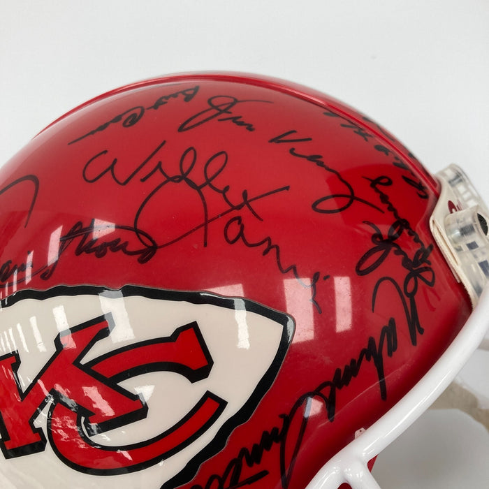 1969 KANSAS CITY CHIEFS SUPER BOWL IV CHAMPIONS TEAM SIGNED HELMET JSA COA