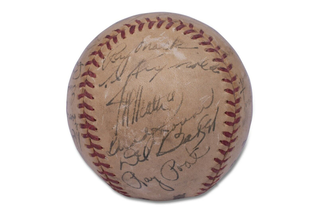 1948 Cleveland Indians World Series Champs Team Signed Baseball Beckett COA