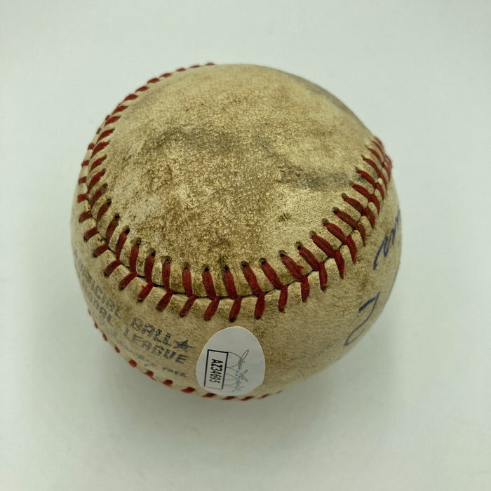 Pete Rose Signed 1972 World Series Game Used National League Baseball JSA COA