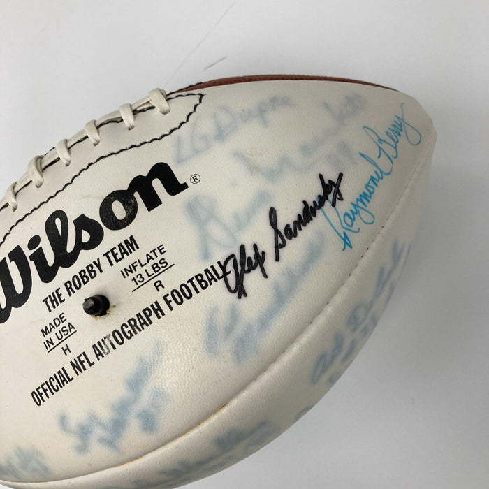 Johnny Unitas Baltimore Colts HOF Legends Signed Football 40+ Sigs JSA COA