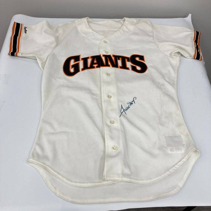 Willie Mays Signed Authentic San Francisco Giants 1989 Game Model Jersey JSA COA