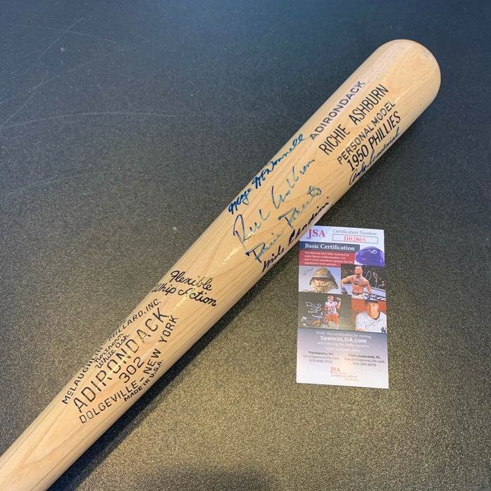 1950 Philadelphia Phillies Whiz Kids NL Champions Team Signed Bat With JSA COA