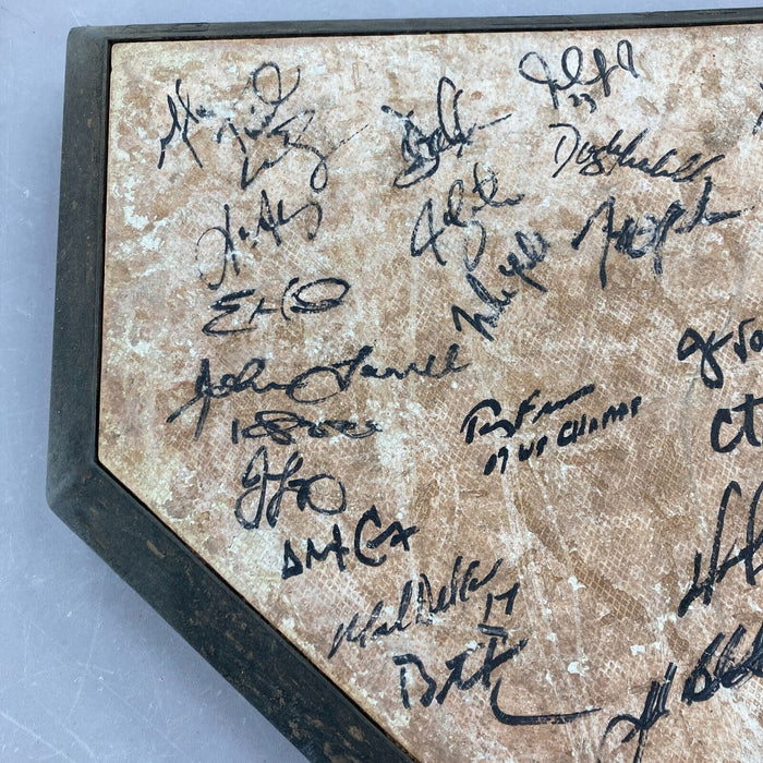 2007 Boston Red Sox World Series Champs Team Signed Game Used Home Plate JSA COA