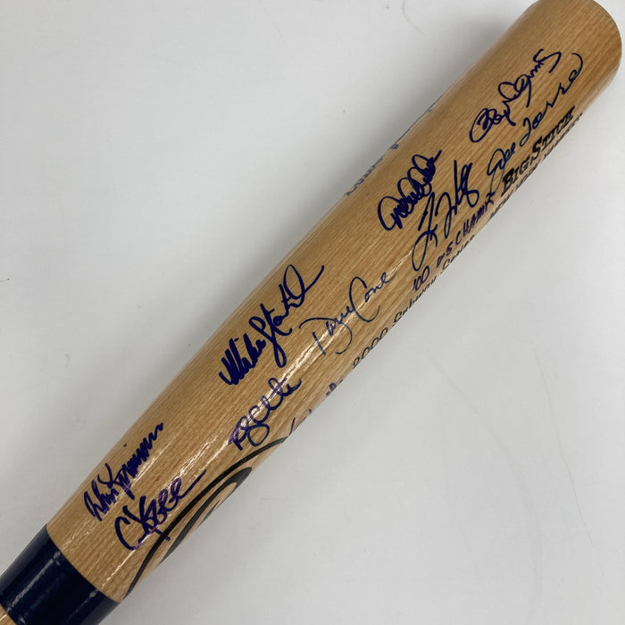 2000 NY Yankees WS Champs Team Signed Bat Derek Jeter Mariano Rivera JSA COA