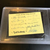 Extraordinary 1910's-1950's No Hitter Pitchers Signed Card 10 Signatures PSA DNA