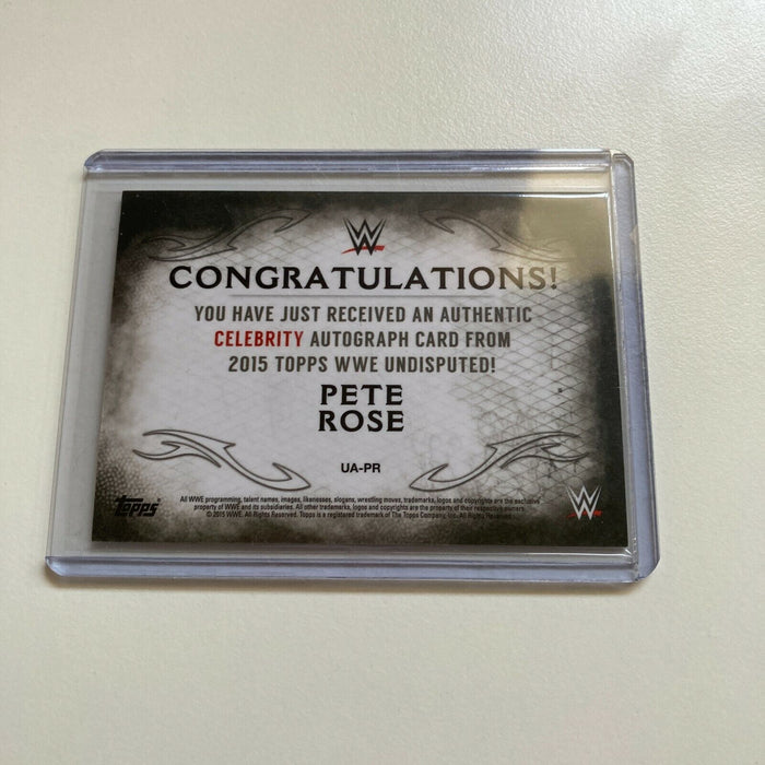 2015 Topps WWE Wrestling Pete Rose #3/5 Auto Signed Baseball Card