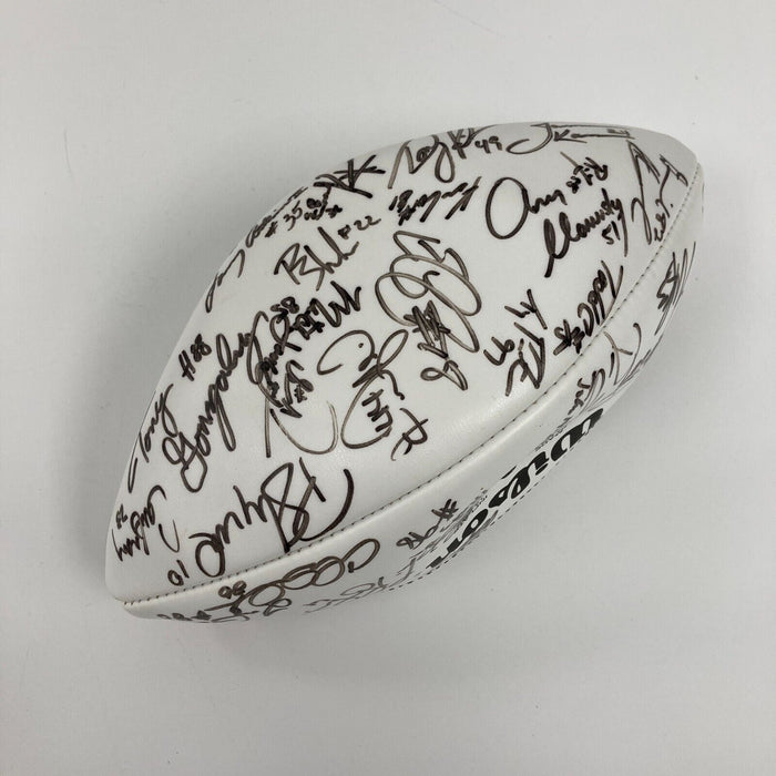 1999 Kansas City Chiefs Team Signed Football Warren Moon & Tony Gonzalez JSA COA