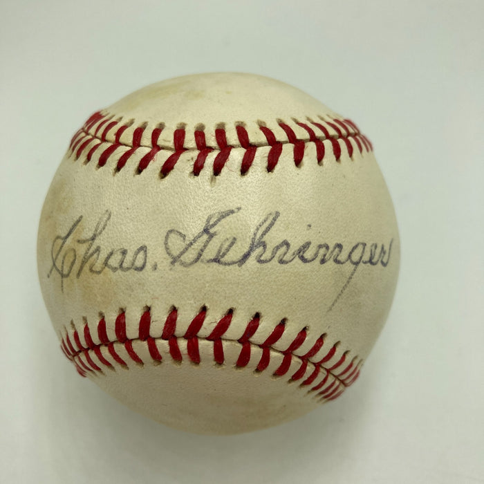Charlie Gehringer Signed Vintage Official American League Baseball PSA DNA COA