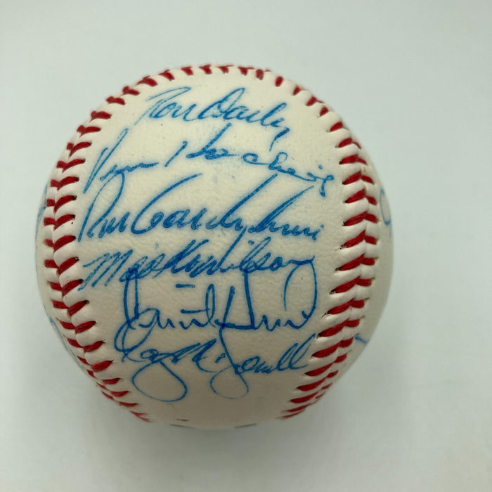1985 - 1986 New York Mets Team Signed Baseball 28 Sigs With Gary Carter