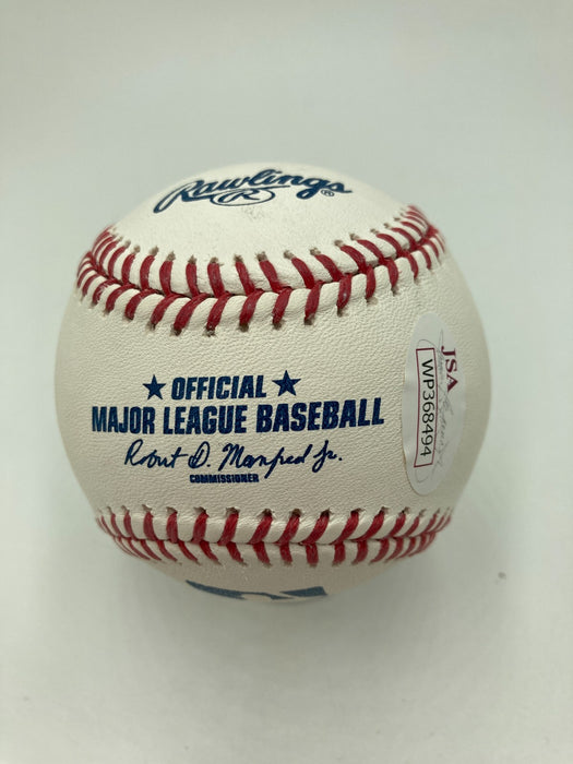 Lou Brock Full Name Signed Heavily Inscribed STAT Baseball JSA COA