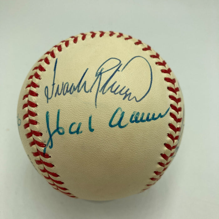Mickey Mantle Willie Mays Hank Aaron 500 Home Run Signed Baseball PSA DNA