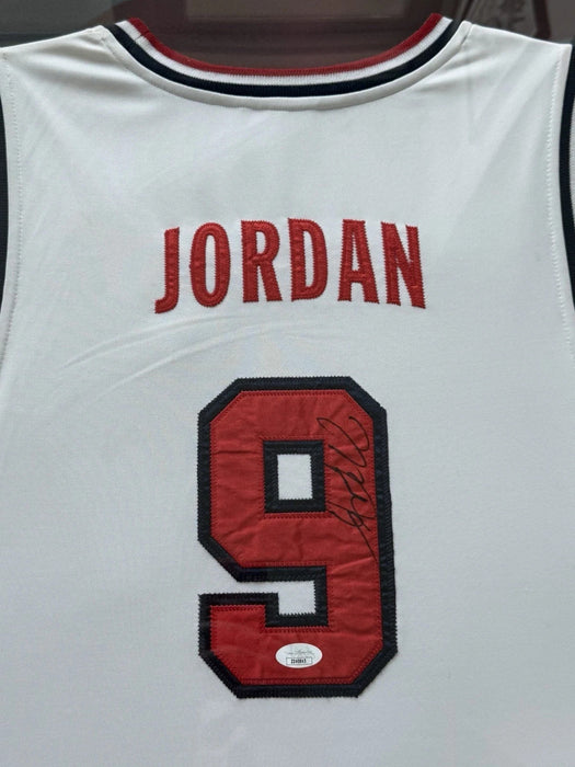 Michael Jordan Signed 1992 Team USA Dream Team Olympics  Jersey Framed JSA COA