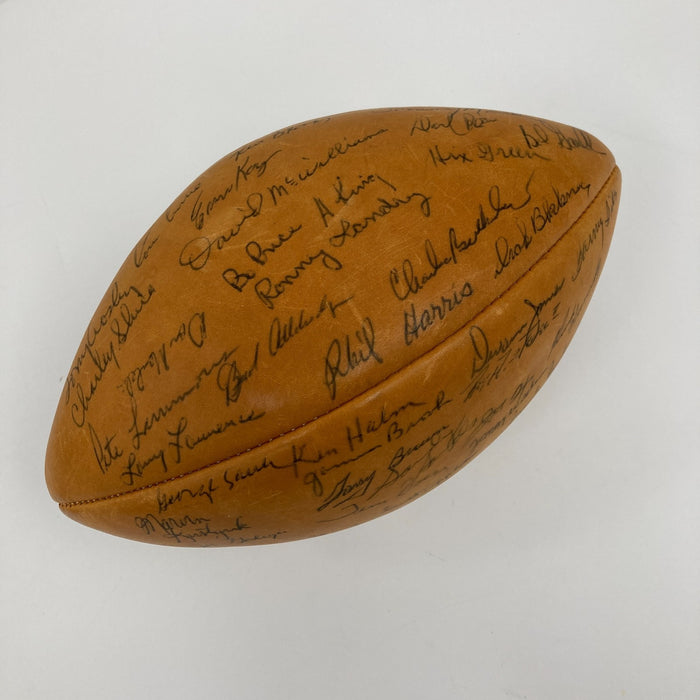 1963 University Of Texas Longhorns NCAA Champions Team Signed Football JSA COA