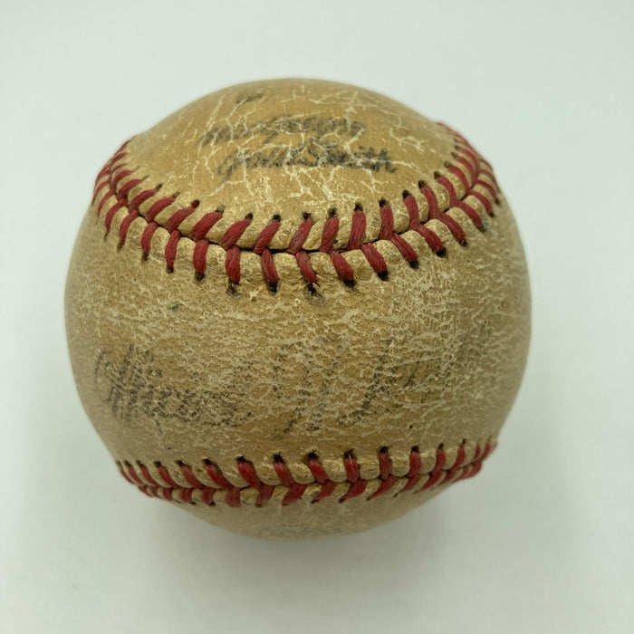 Ed Barrow Sweet Spot Hall Of Fame Signed Baseball Dec. 1953 Beckett COA RARE
